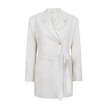 Jane doe西装 收腰西装休闲外套中长款挺括白色西服