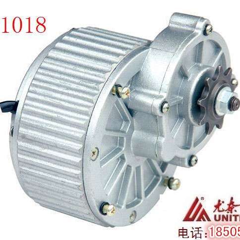 尤奈特永磁直流有刷减速电机MY1018-450W24V 36v电动自行车车配件