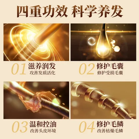 男女毛囊洗发水植物洗发露通用何首乌萃取何首乌黑灵芝黑色素焕发