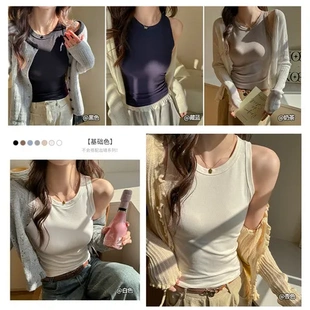 小背心夏季 上衣严选纯色 显瘦可外穿内搭吊带莫代尔女无袖 打底修身