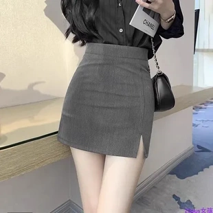 半身裙黑色女2024高腰紧身秋显瘦包臀裙一步裙xs短裙西装 职业薄款