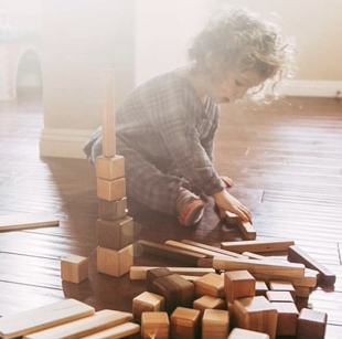 礼遇 美国Camden Rose木质积木块场景搭建构造玩具原木