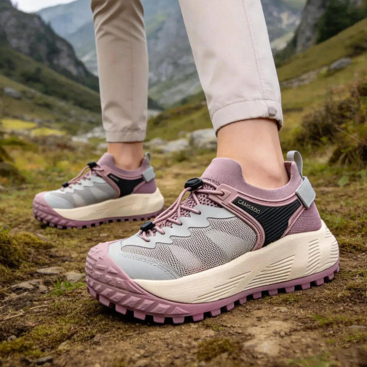 美骆世家徒步鞋男户外运动鞋低帮夏季越野鞋网面透气登山鞋女6783