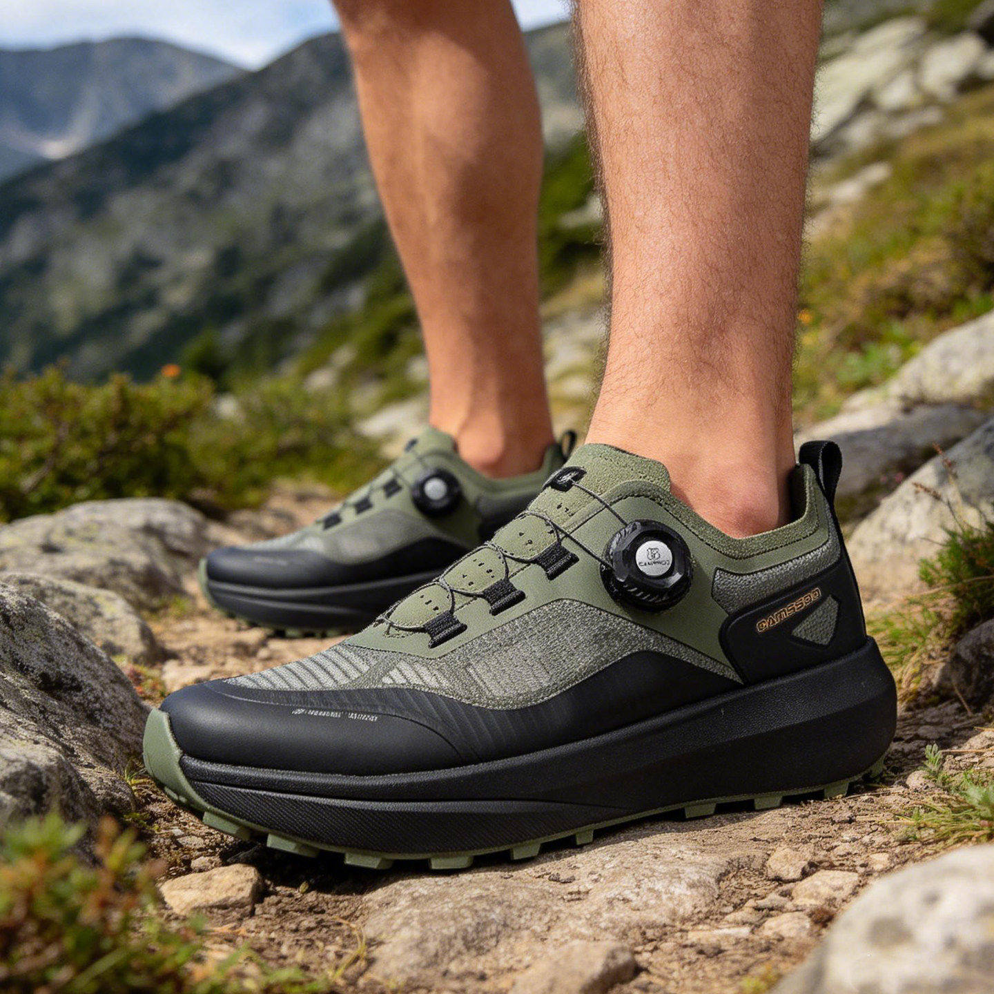 美骆世家登山鞋男鞋网布透气减震超轻户外越野鞋防滑徒步鞋女夏季