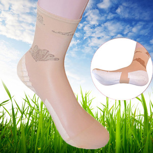 奕世骄兰女士夏季薄款全脚型防裂袜天鹅绒提花水晶丝丝袜足裂袜子