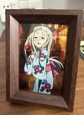 那朵花cos道具 面码照片遗照芽衣子未闻花名同人周边相框童年合影