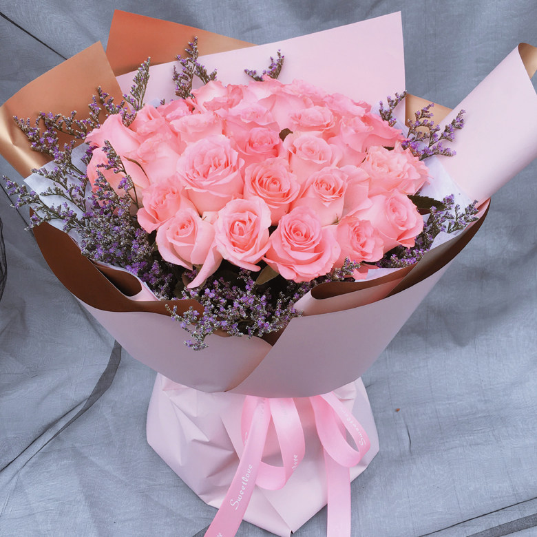 多款精美33朵戴安娜粉玫瑰苏州本地实体鲜花店生日送花上门礼物