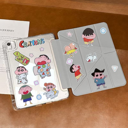 2025新款iPad11代A16亚克力保护壳ipadmini6/7横竖支架IPADAir4/5/6/7旋转10.9寸带笔槽2025Air11英寸平板壳