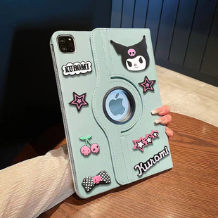 煤球库洛米公仔ipadmini5代保护壳A21552024款新10.2寸ipad7/8/9十代Air1/2/3/4/5款10.9寸平板9.7寸保护套