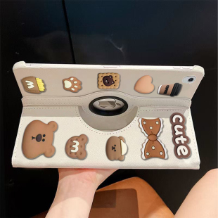 VIVOpad3Pro平板保护壳防弯12.95英寸赠送小熊饼干Diy公仔360°横竖式 13寸平板保护壳 旋转可支架iQOOpad2Pro