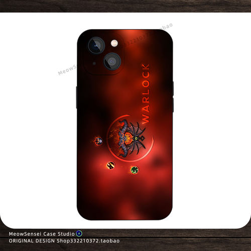 WOW术士16适用苹果15Pro玻璃11/12磨砂手机壳iPhoneXsMax魔兽世界华为荣耀OPPO小米VIVO安卓新款14硅胶保护壳