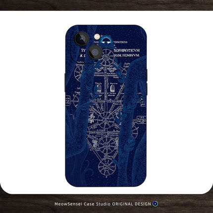 死海文书卡巴拉生命之树手机壳暗黑神秘复古塔罗星空适用iPhone17苹果16神秘学爱好者磨砂硅胶防摔磁吸保护套