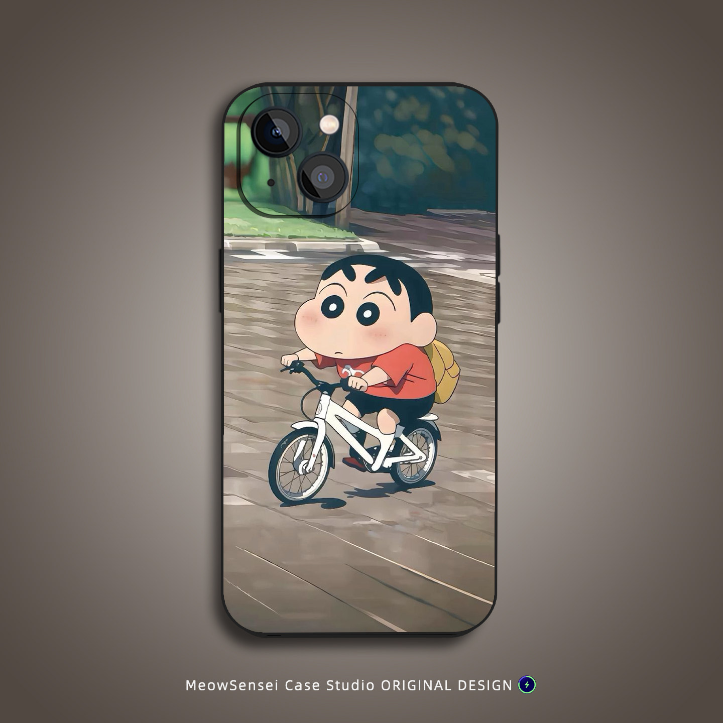 蜡笔小新骑车手机壳适用苹果16小米15动漫二次元OPPO14红米K90华为Air液态硅胶VIVO磁吸iPhone17ProMax保护套