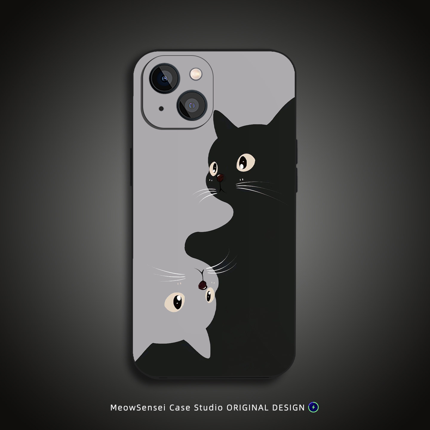 可爱设计猫咪手机壳适用苹果16华为VIVO小米15液态硅胶OPPO14小众个性Air原创艺术MagSafe磁吸iPhone17ProMax