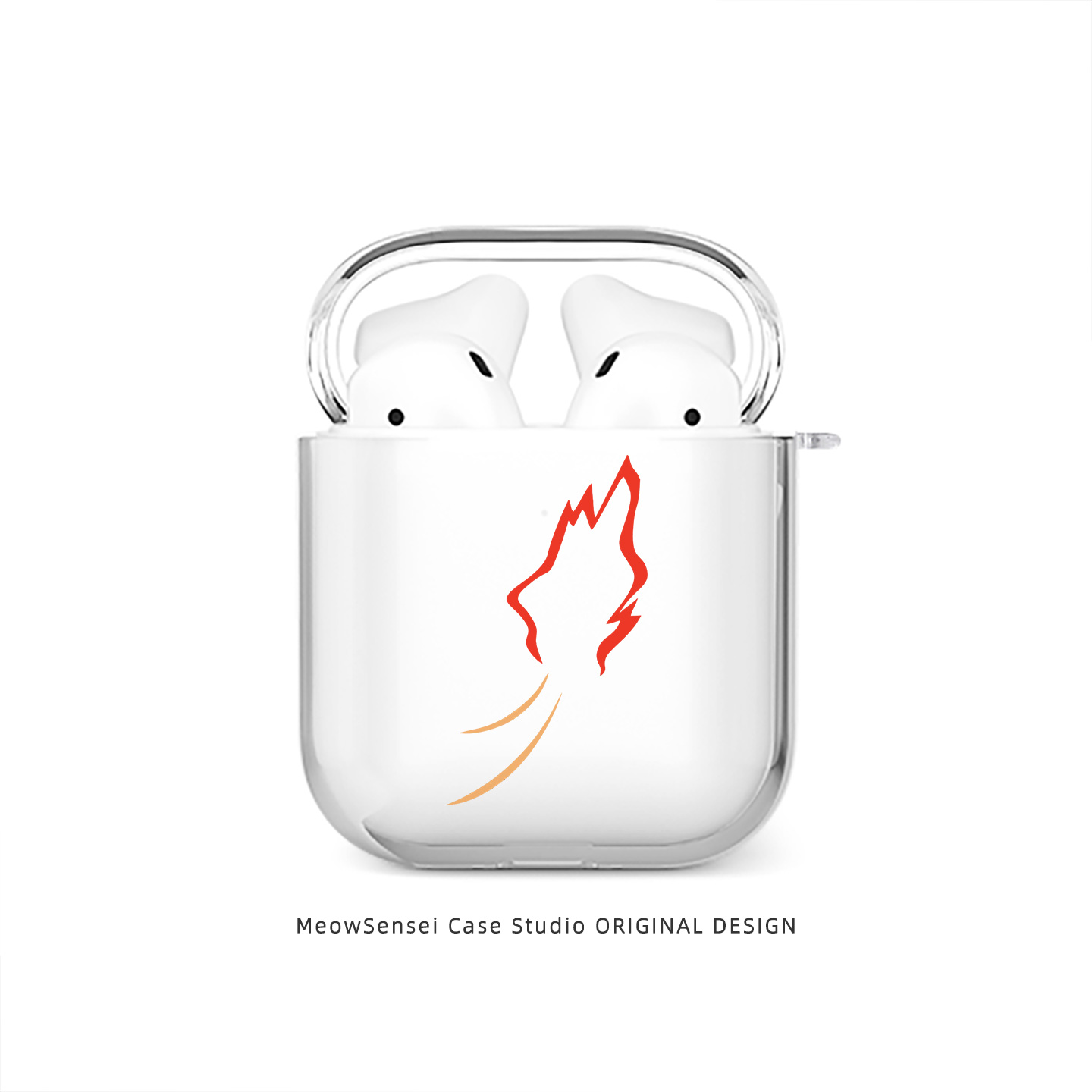 小火龙尾巴宝可梦无线蓝牙耳机套适用于苹果AirPods4艺术1二次元2透明3简约TPU软壳Pro3分体式Pro2防摔保护壳