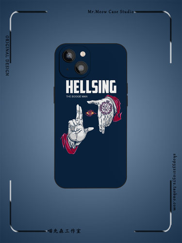 地狱之歌Hellsing日漫手机壳适用iPhone16液态硅胶13全包12防摔14苹果15ProMax动漫Mini二次元Plus玻璃保护套