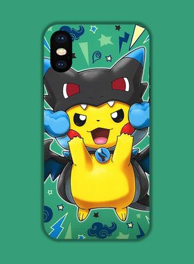 Mega喷火龙皮卡丘iPhone16/12/13/14适用苹果15ProMax全包手机壳宝可梦8华为荣耀OPPO小米VIVO安卓保护套软壳