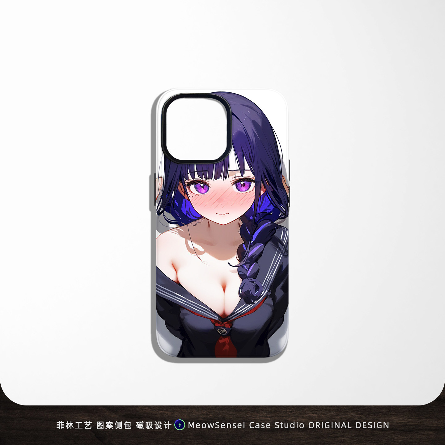 可爱害羞脸红日系JK美少女手机壳适用苹果16华为OPPO小米15动漫二次元VIVO菲林磁吸iPhone17ProMax防摔保护套