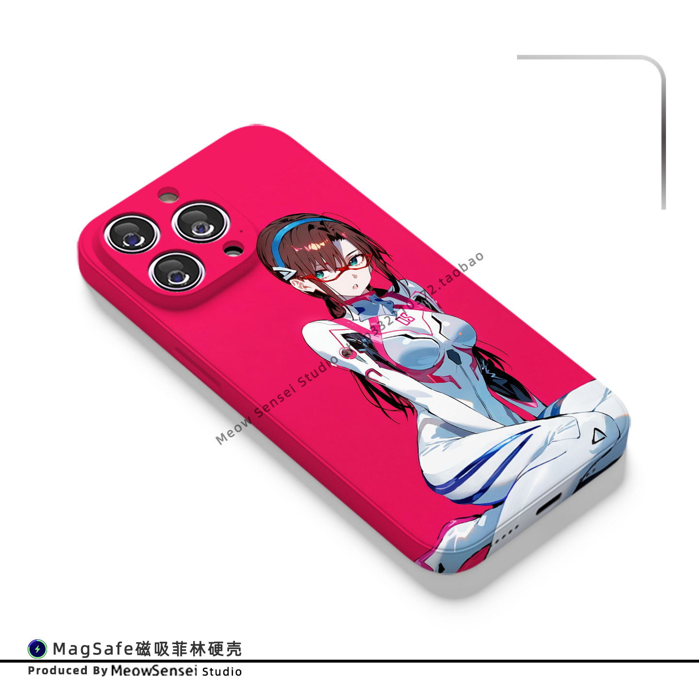 EVA少女真希波全包菲林手机壳适用苹果16红米K80小米14动漫13华为荣耀VIVO防摔OPPO磁吸iPhone15ProMax二次元