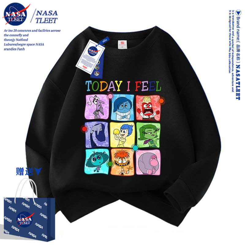 NASA新款中小学生百搭上衣春秋季卡通儿童头脑特工队宽松休闲卫衣