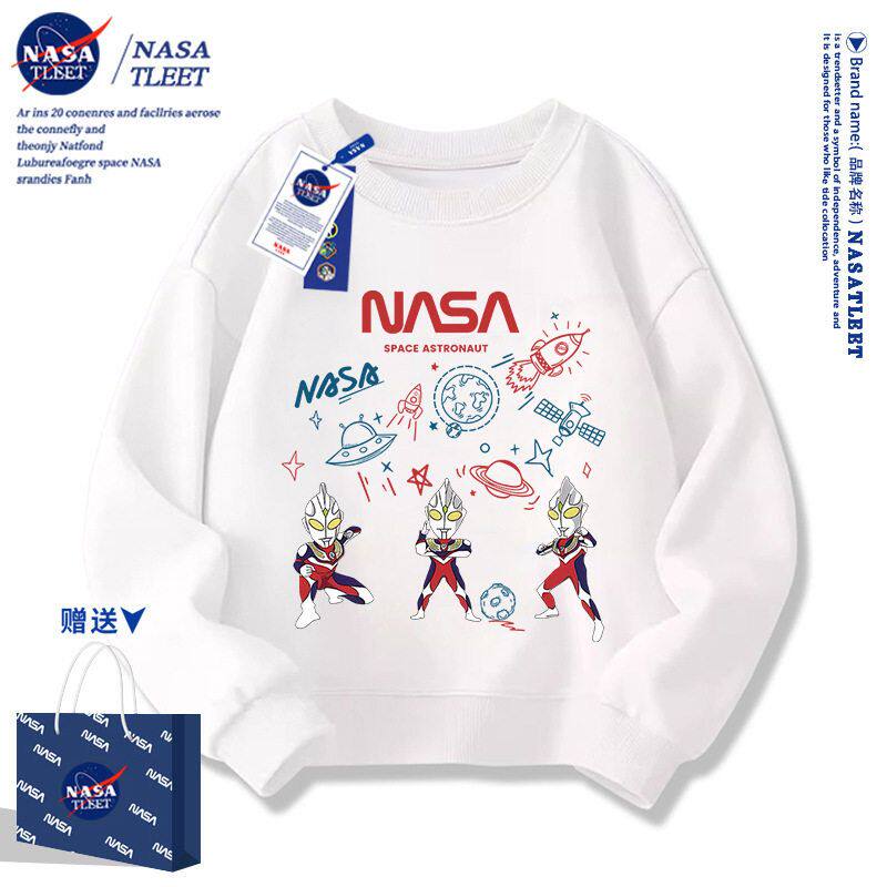 NASA联名奥特曼亲子装卫衣父子同款洋气春秋装2025新款初秋圆领潮