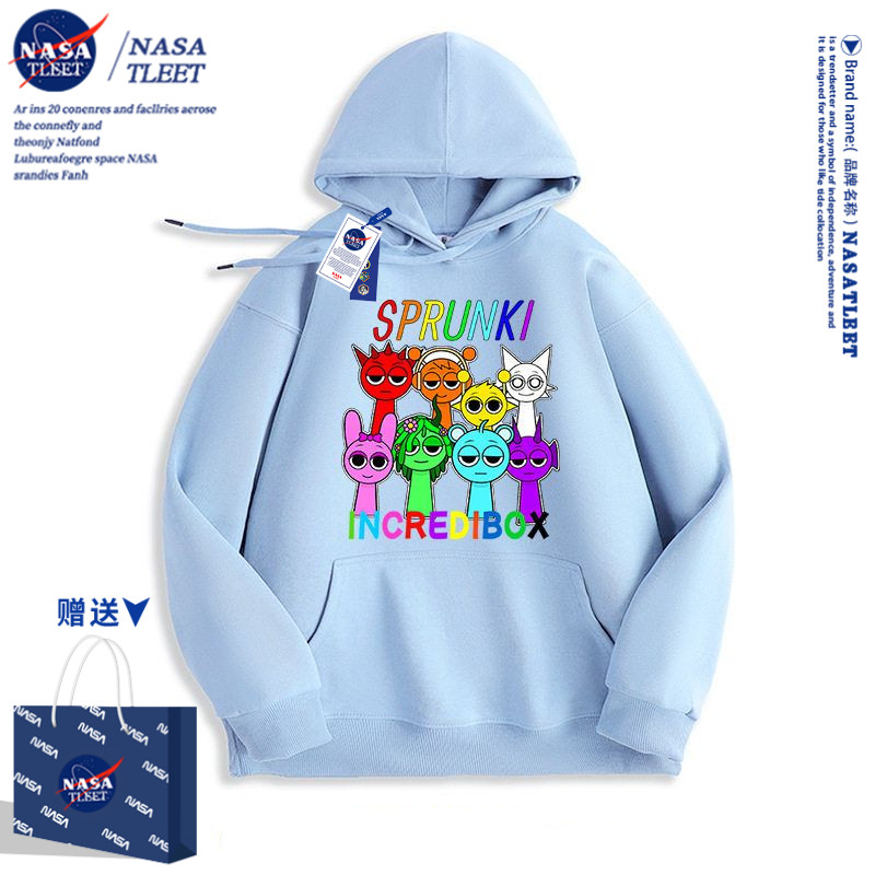 NASASprunki 音乐节奏盒子周边儿童装秋冬连帽卫衣男女童学生衣服