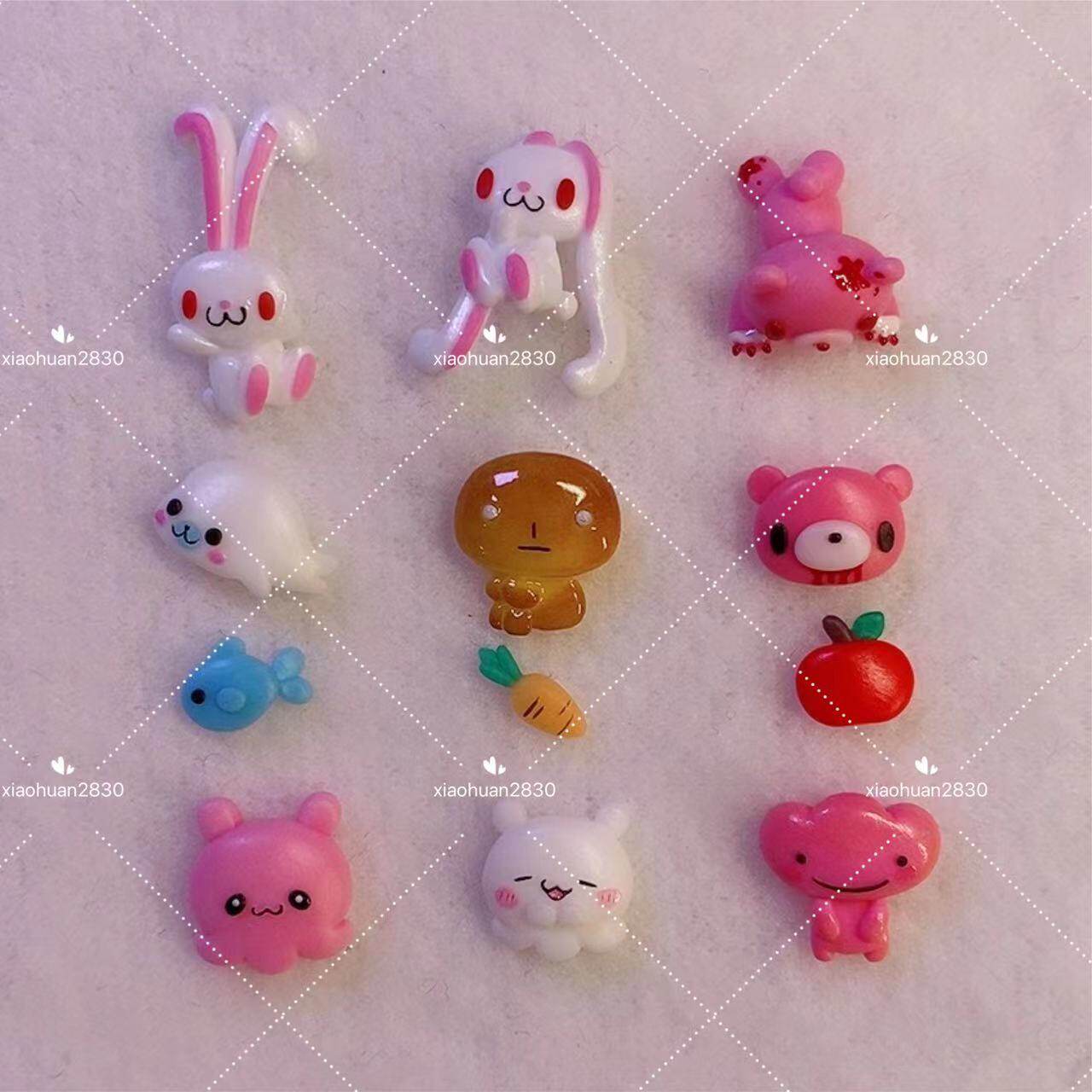 小欢美甲模具纯手工雕花硅胶模具暴力熊兔子美甲卡通公仔饰品