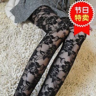 夏季新款韩版大码女装打底裤胖mm大码女裤镂空蕾丝薄款九分裤外穿