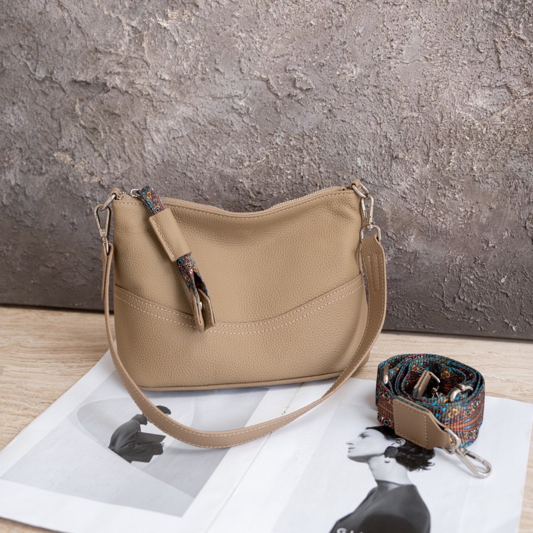 普洛克正品新款头层牛皮单肩手提包韩系高级感百搭斜挎水桶包单肩