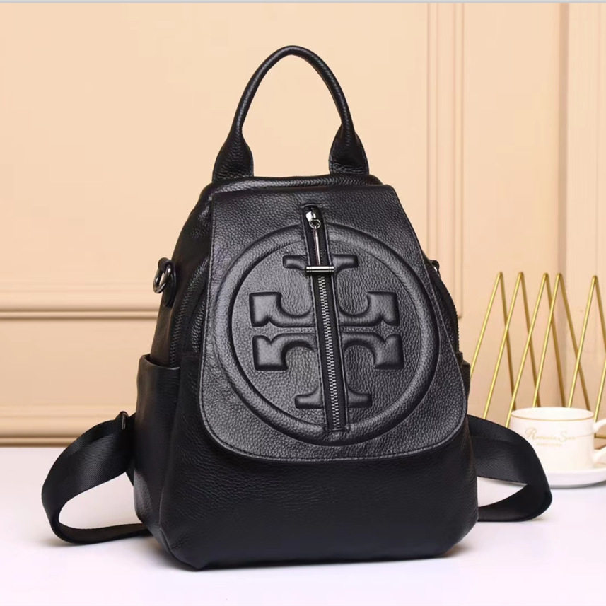 普洛克正品新款真皮双肩包女两用