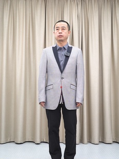 25新款 装 威家正品 春夏秋西服男装 外套 亚麻羊毛薄款 三粒扣休闲西装