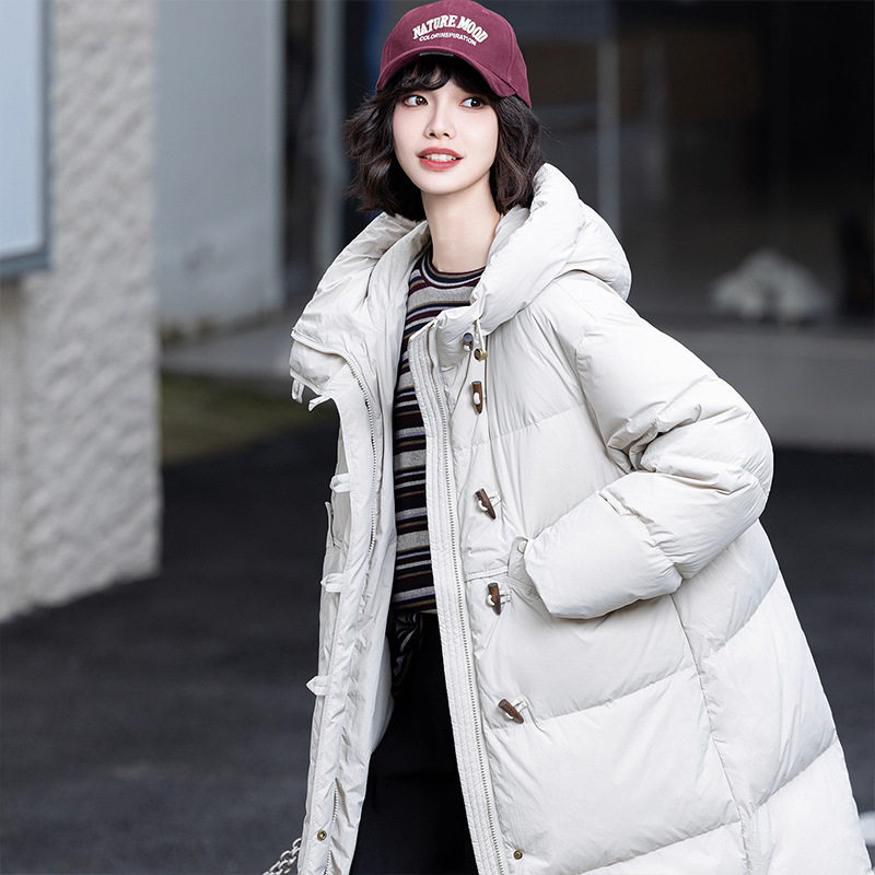 普洛克正品韩版女中长款羽绒服冬