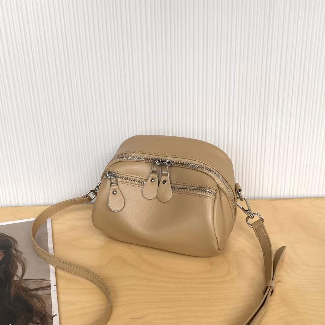 普洛克正品软牛皮复古小方包女小