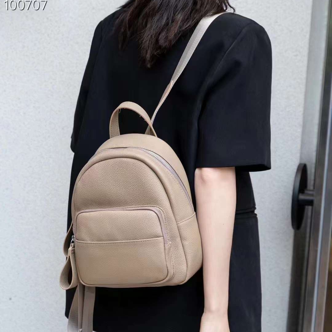 普洛克正品皮皮双肩背包女简约通勤旅游书包气质百搭女士双肩包包