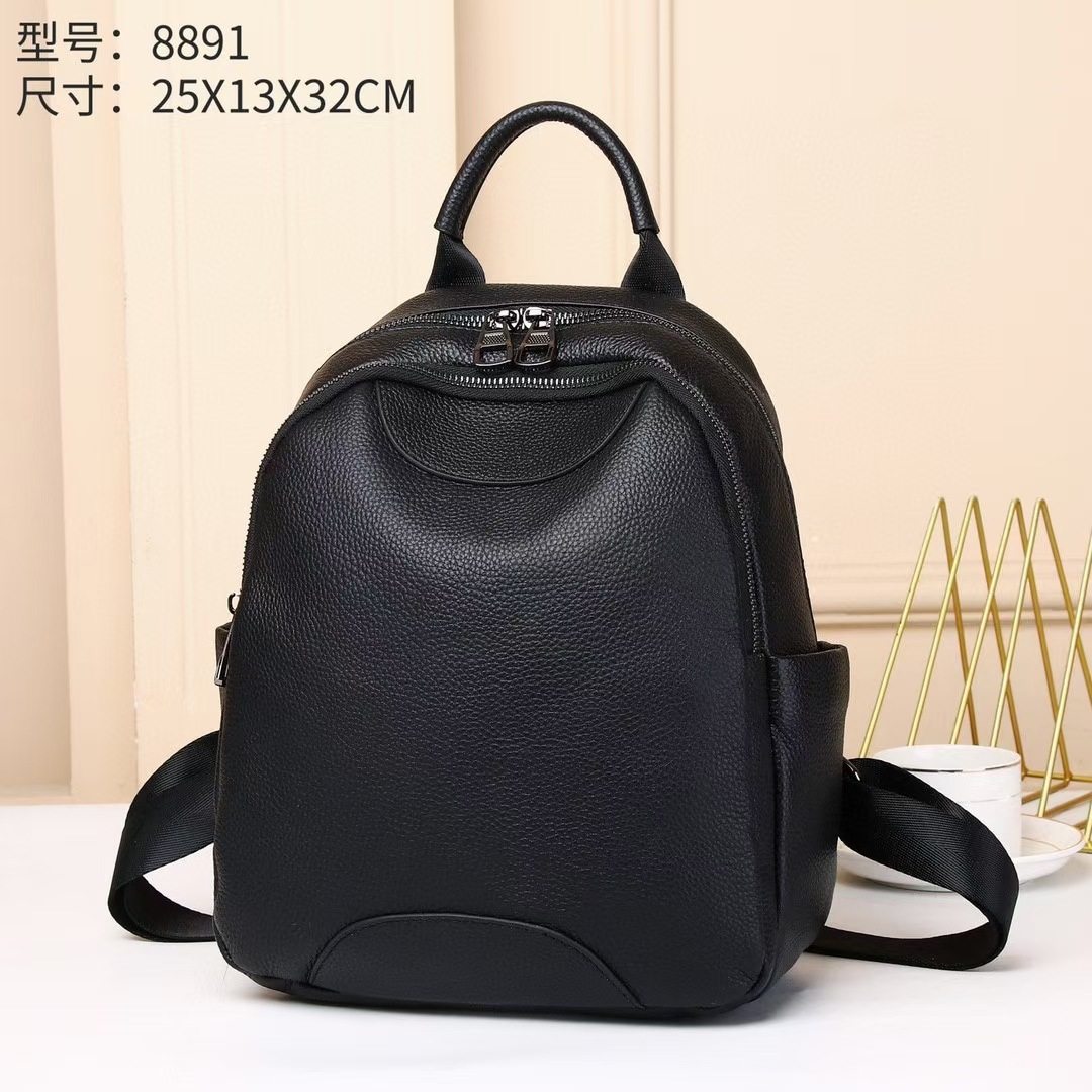 普洛克正品头层牛皮大容量女式