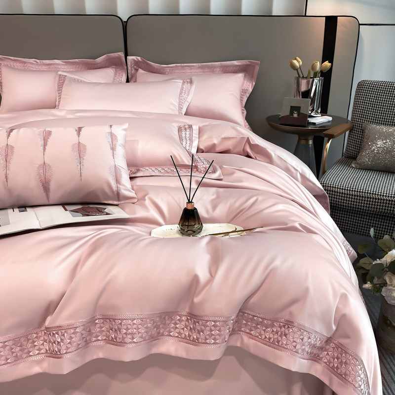 HIGH-QUALITY 200 PIECES OF COTTON COTTON FOUR-PIECE SET OF 100 COTTON QUILT SETS FOR WEDDINGS WEDDINGS NEWLYWEDS RED SOLID COLOR BEDDING
