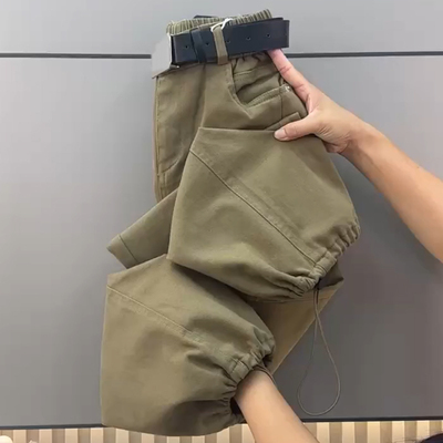 水洗棉工装加厚牛仔裤女秋季新款