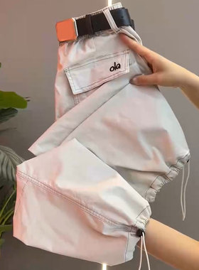薄款纯棉九分裤女夏季新款宽