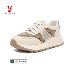 百搭脏脏鞋 布面厚底轻便时尚 5481AD11364Y 2025春夏新款 意尔康女鞋