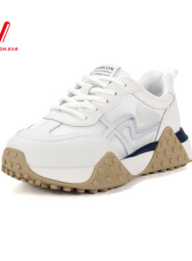 意尔康专柜女鞋2024夏季新款网面透气运动鞋厚底百搭休闲鞋49378