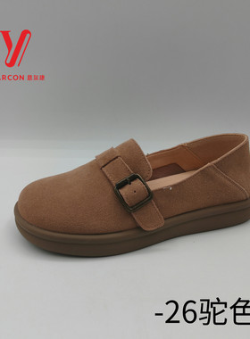 意尔康厚底新款透气S463ZB48041Y秋季脚蹬勃肯女鞋鞋鞋2025真皮一