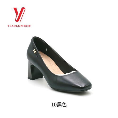 意尔康女鞋2026秋季新款时尚高跟方头纯色浅口单鞋6551AA19049Y