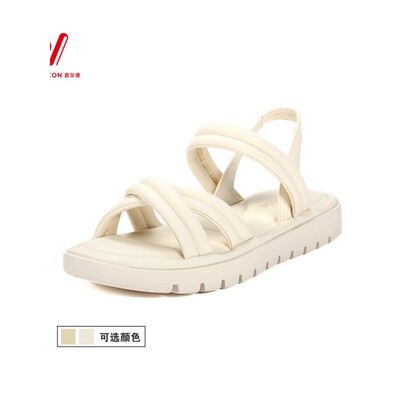 意尔康2026夏季S363GL37252U软底简约女女鞋凉鞋沙滩新款纯色意尔