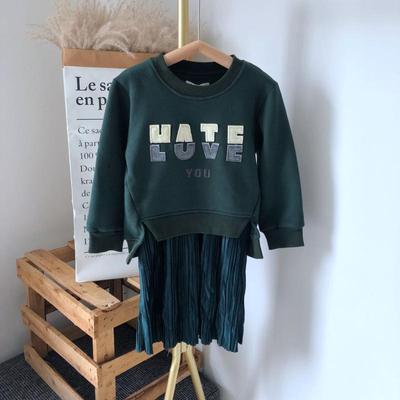 假两件女童连衣裙韩版冬