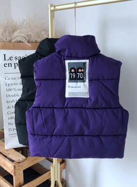 品牌童装冬款儿童棉马甲男童女童棉袄面包服中大童宝宝休闲背心