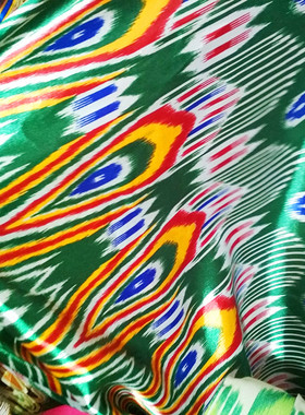 新疆布民族服饰维吾尔族特色艾德莱斯绸布料宽幅1米50CM