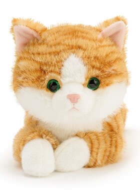 仿真条纹趴趴猫抱枕小猫咪公仔睡觉抱玩偶女生生日礼物毛绒玩具