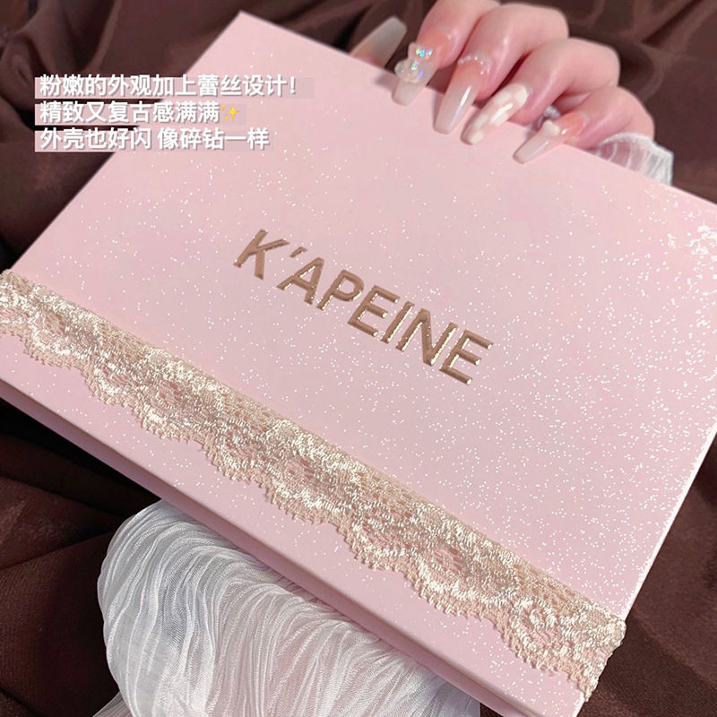 卡佩尔12色蕾丝眼影 梦境女神哑珠光腮红高光粉啫喱液体眼影盘