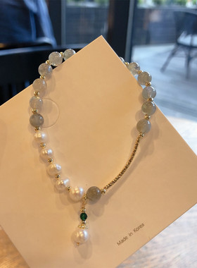 超显白韩国灰色手串天然淡水珍珠