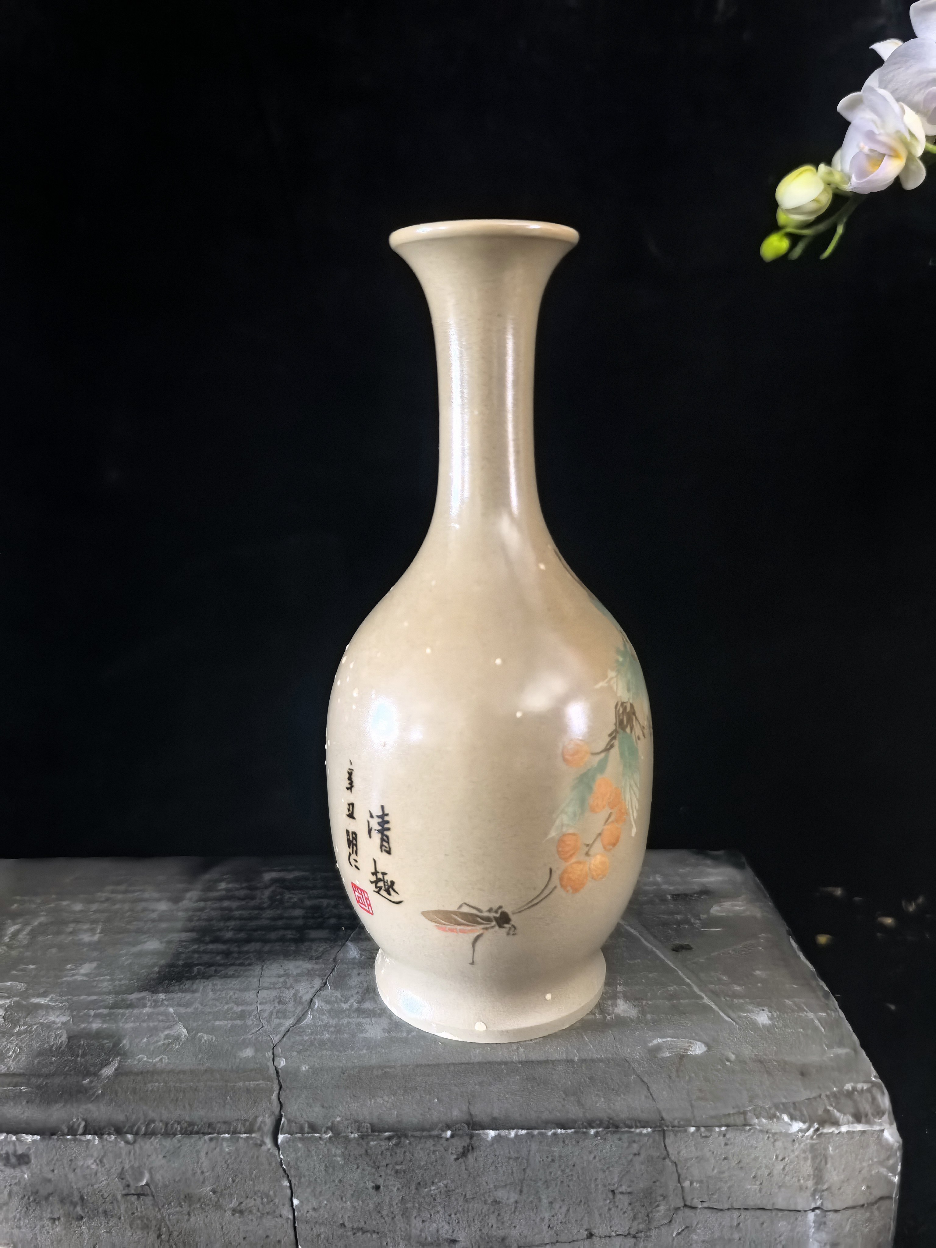 云南建水紫陶花瓶厂家直销 仁烨堂明仁大师出品 白色柴烧小花瓶